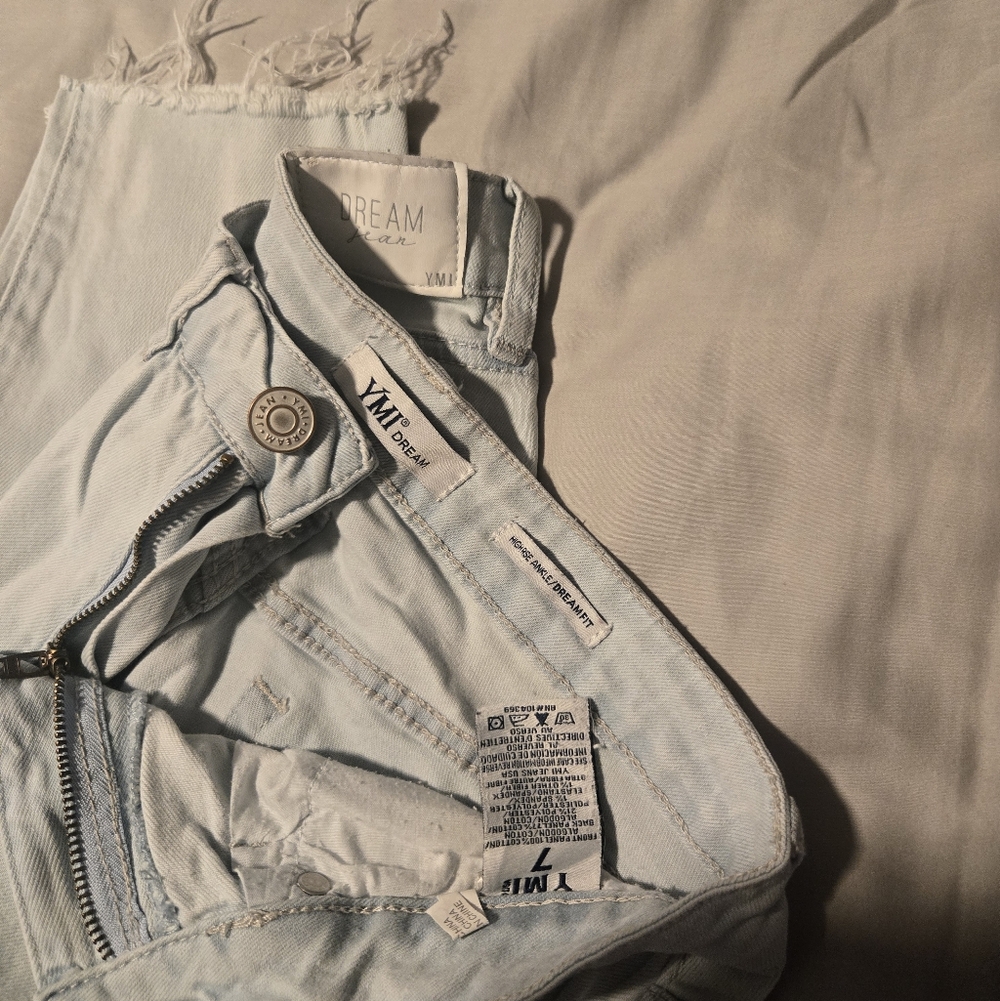 YMI Light Blue Ripped Distressed High Rise Denim Jeans - Picture 4 of 4